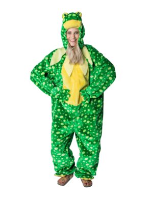 Overall Plüsch Frosch Damen grün 34-36