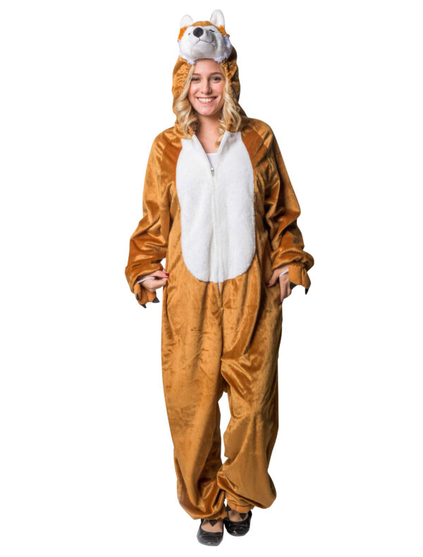 Overall Plüsch Fuchs Damen braun 34-36