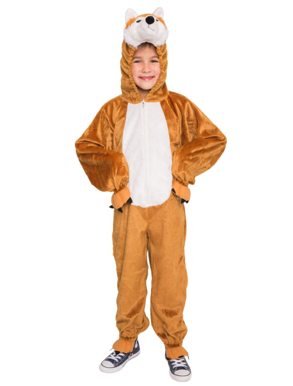 Overall Plüsch Fuchs Kinder braun 116-128