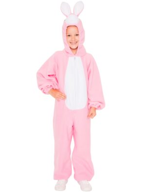 Overall Plüsch Hase rosa 116-128