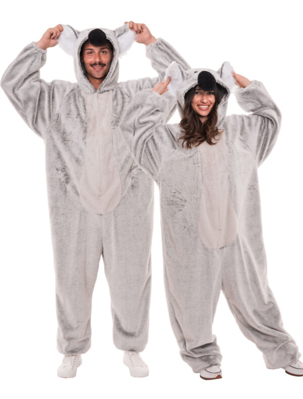 Overall Plüsch Koala grau 34/36