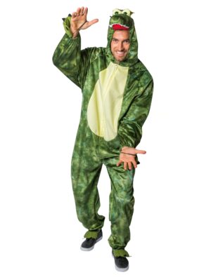 Overall Plüsch Krokodil Herren grün 50-52