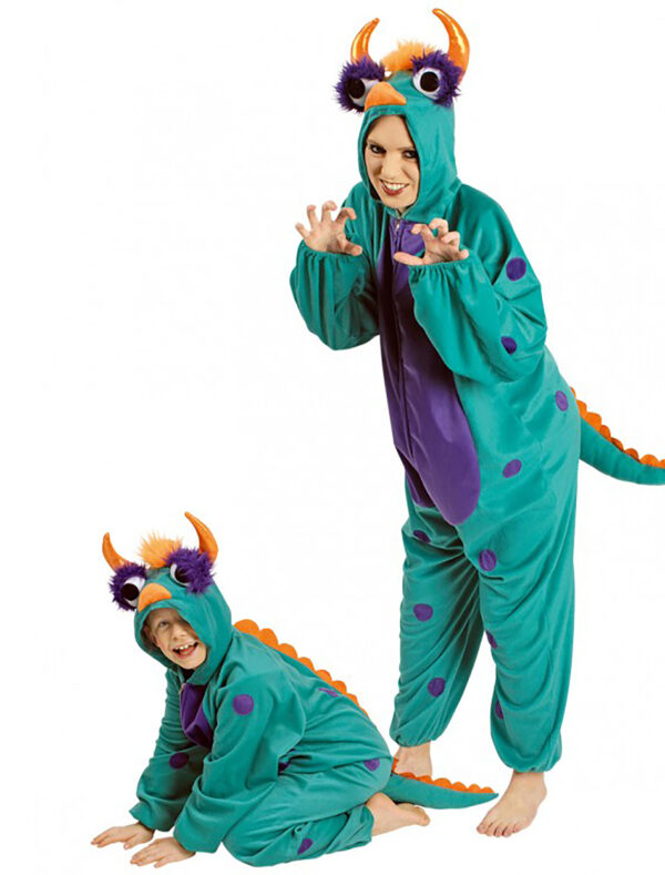 Overall Plüsch Monster Damen türkis 46/48