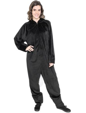 Overall Plüsch Pferd Damen schwarz 40-42