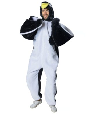 Overall Plüsch Pinguin Herren schwarz/weiß 50-52