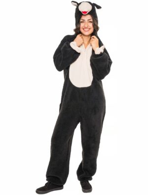 Overall Plüsch Schaf Herren schwarz 50/52