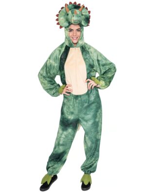 Overall Plüsch Triceratops Damen grün 34/36