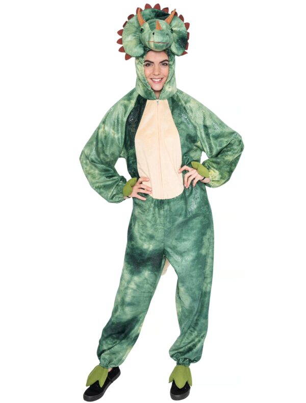 Overall Plüsch Triceratops Damen grün 34/36