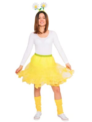 Petticoat 53cm Damen gelb/grün one size