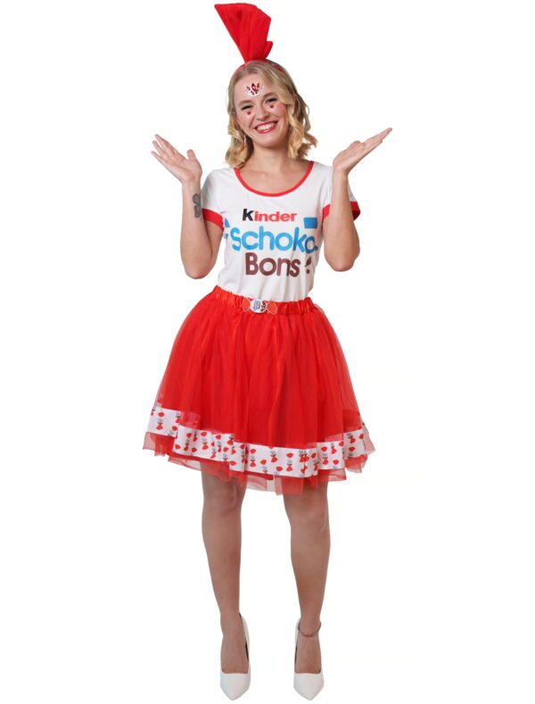 Petticoat kinder Schoko-Bons Damen rot 2XL/3XL