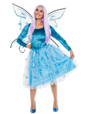 Petticoat mit Schmetterlingen blau one size