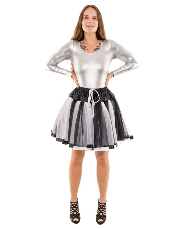 Petticoat zum Schnüren Damen schwarz/weiß one size