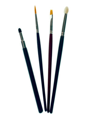Pinsel Set 4-tlg. Schminke für Karneval & Fasching Farbe: schwarz