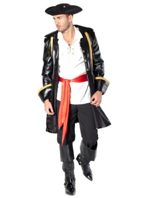 Piratenjacke schwarz 3XL