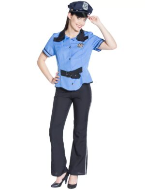 Polizistin 2-tlg. hellblau 44