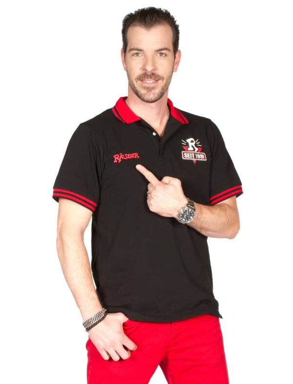 Polo-Shirt Räuber schwarz S