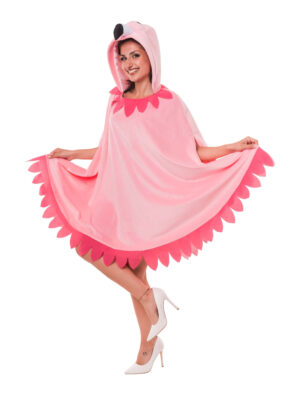 Poncho Flamingo rosa one size