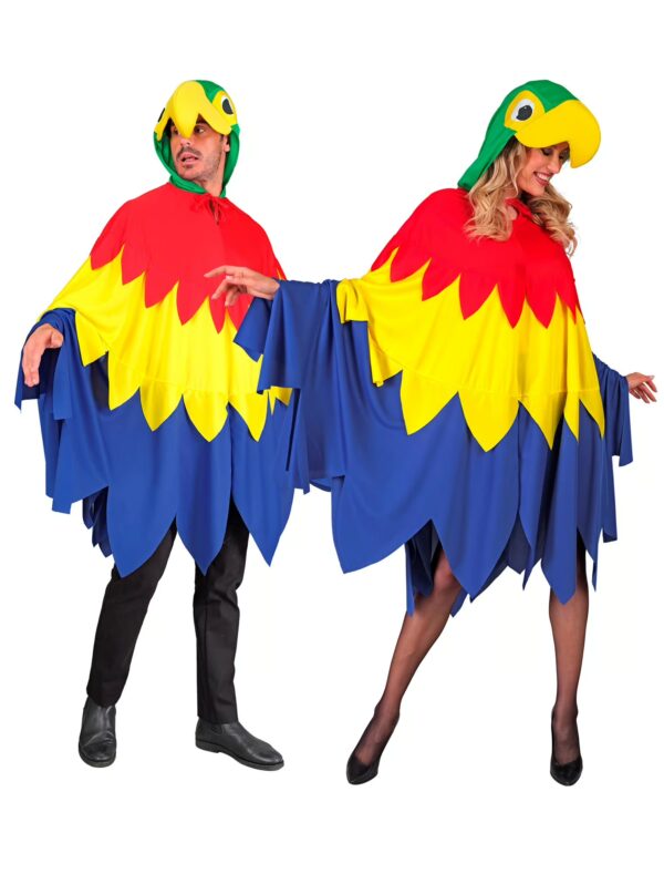 Poncho Papagei bunt one size Farbe: bunt