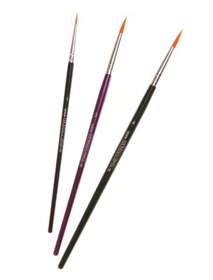 Profi-Pinsel-Set 2 - 3-tlg. Schminke für Karneval & Fasching Farbe: schwarz