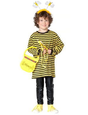 Ringelpulli langarm Kinder schwarz/gelb 116-128