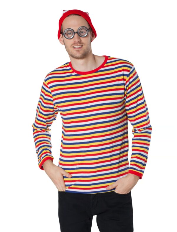 Ringelpulli langarm Unisex rot/weiß/blau/gelb S