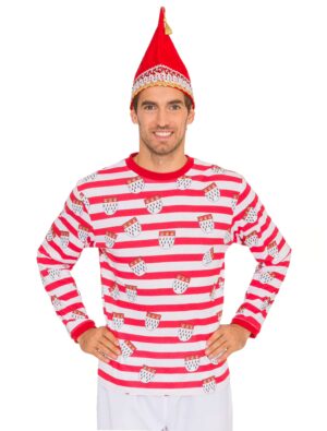 Ringelpulli langarm Wappen rot/weiß 2XL
