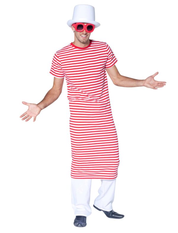 Rivelhemd kurzarm rot/weiß M