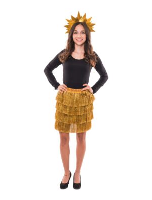 Rock Lametta fein Damen gold S/M