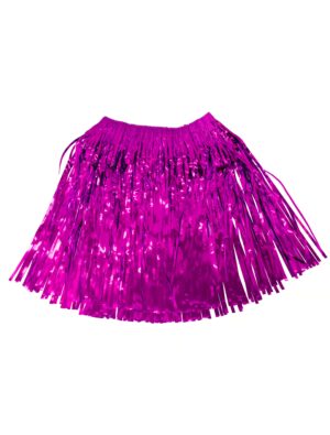 Rock Lametta metallic Damen pink 2XL/3XL