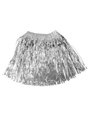 Rock Lametta metallic Damen silber 2XL/3XL