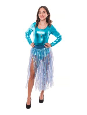 Rock Qualle Damen blau one size