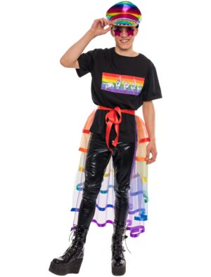 Rock Rainbow mehrlagig Damen bunt one size