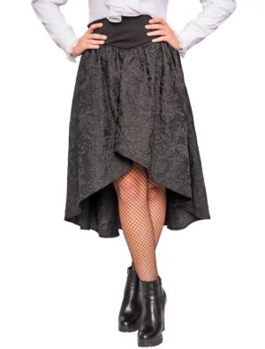 Rock hinten lang Damen schwarz M