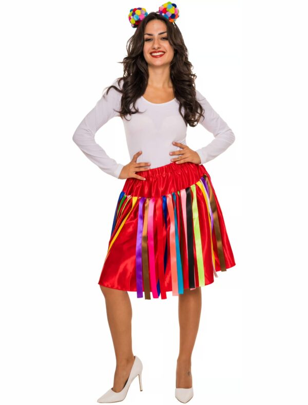 Rock mit Fransen bunt one size Farbe: bunt