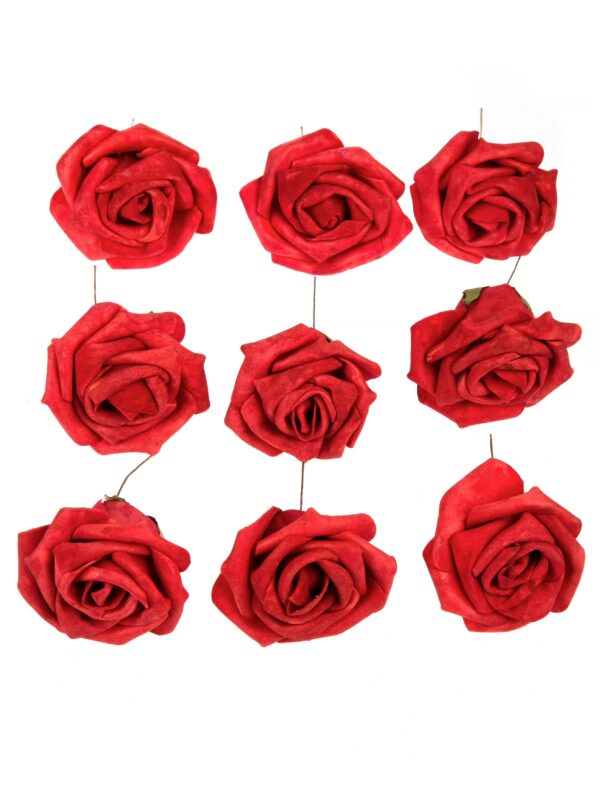 Rose Schaumstoff 9 Stk. rot