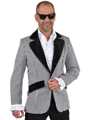 Sakko Herren schwarz/weiß 2XL