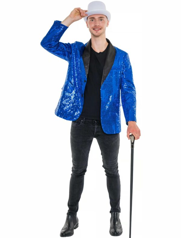 Sakko mit Pailletten Herren blau S