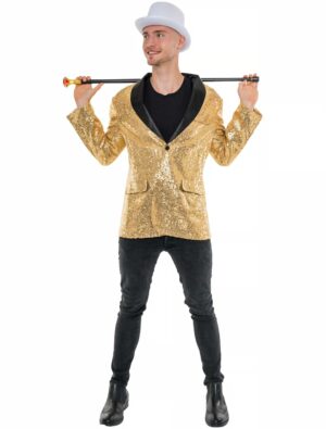 Sakko mit Pailletten Herren gold S
