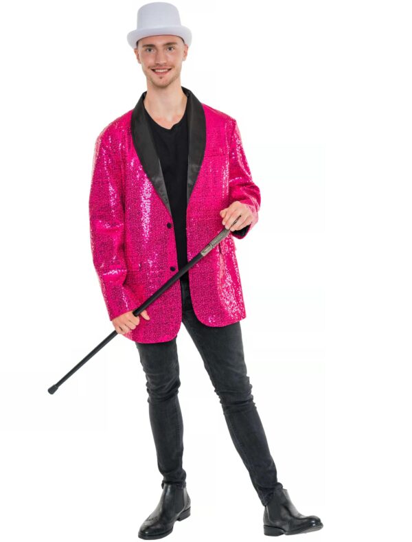 Sakko mit Pailletten Herren pink S