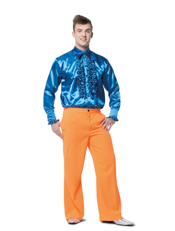 Schlaghose Disco Herren orange 54