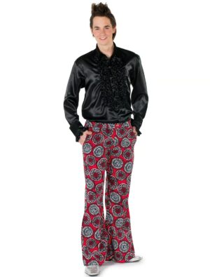 Schlaghose mit Kreisen Retro Herren bunt 54 Farbe: bunt