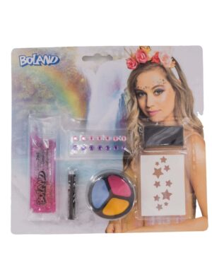 Schmink-Set Einhorn Schminke für Karneval & Fasching Farbe: bunt