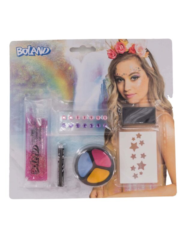 Schmink-Set Einhorn Schminke für Karneval & Fasching Farbe: bunt