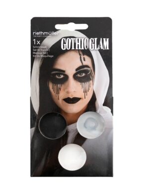 Schmink-Set Gothic schwarz/weiß Schminke für Karneval & Fasching