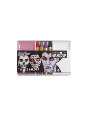 Schmink Set Vampir Schminke für Karneval & Fasching Farbe: weiß