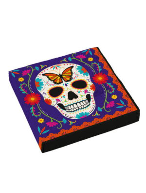Servietten Dia de los Muertos 16 Stk. bunt Farbe: bunt