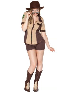 Sexy Sheriff 2-tlg. Damen beige/braun 42