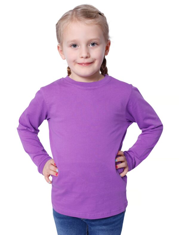 Shirt langarm Kinder lila 152