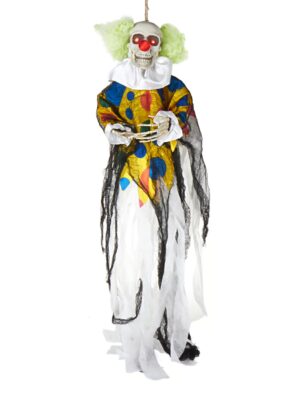 Skelett Clown mit Funktion 90cm Farbe: mehrfarbig