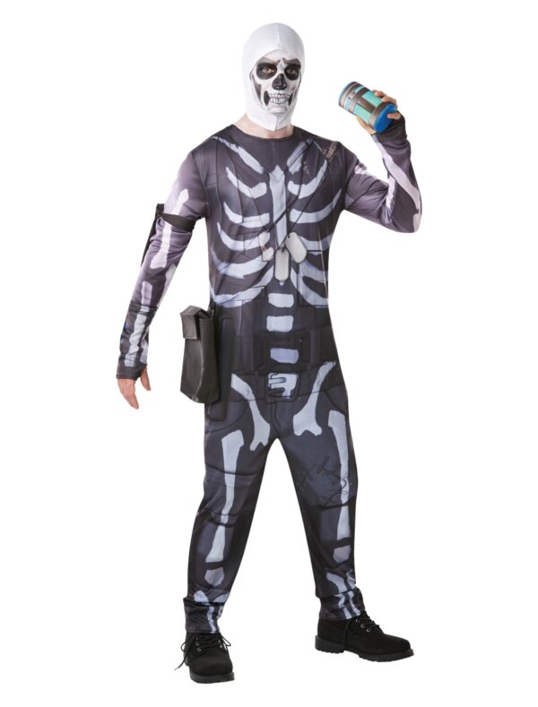 Skull Trooper Fortnite 5-tlg. Herren schwarz/weiß L
